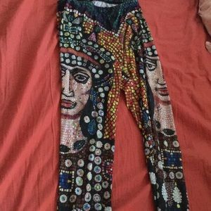 Frida khalo stainglass window pants